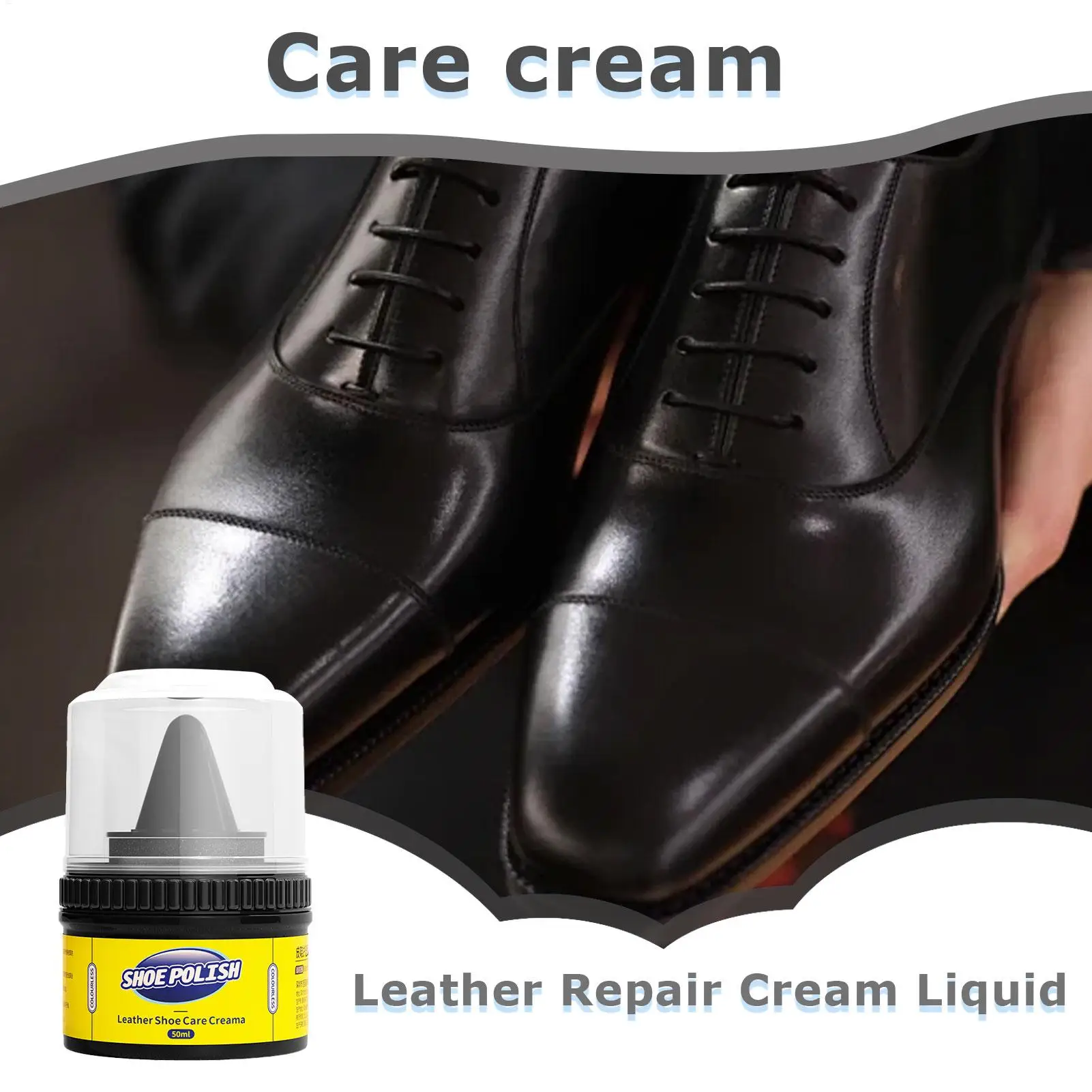 Leather cream leather care agent 50ml leather shoe care cream colorless shoe wax car leather care and interior cleaner