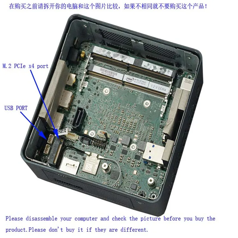 

BCM943602CS WIFI network card to M Key PCIe x4 M.2 NGFF adapter card NUC dedicated