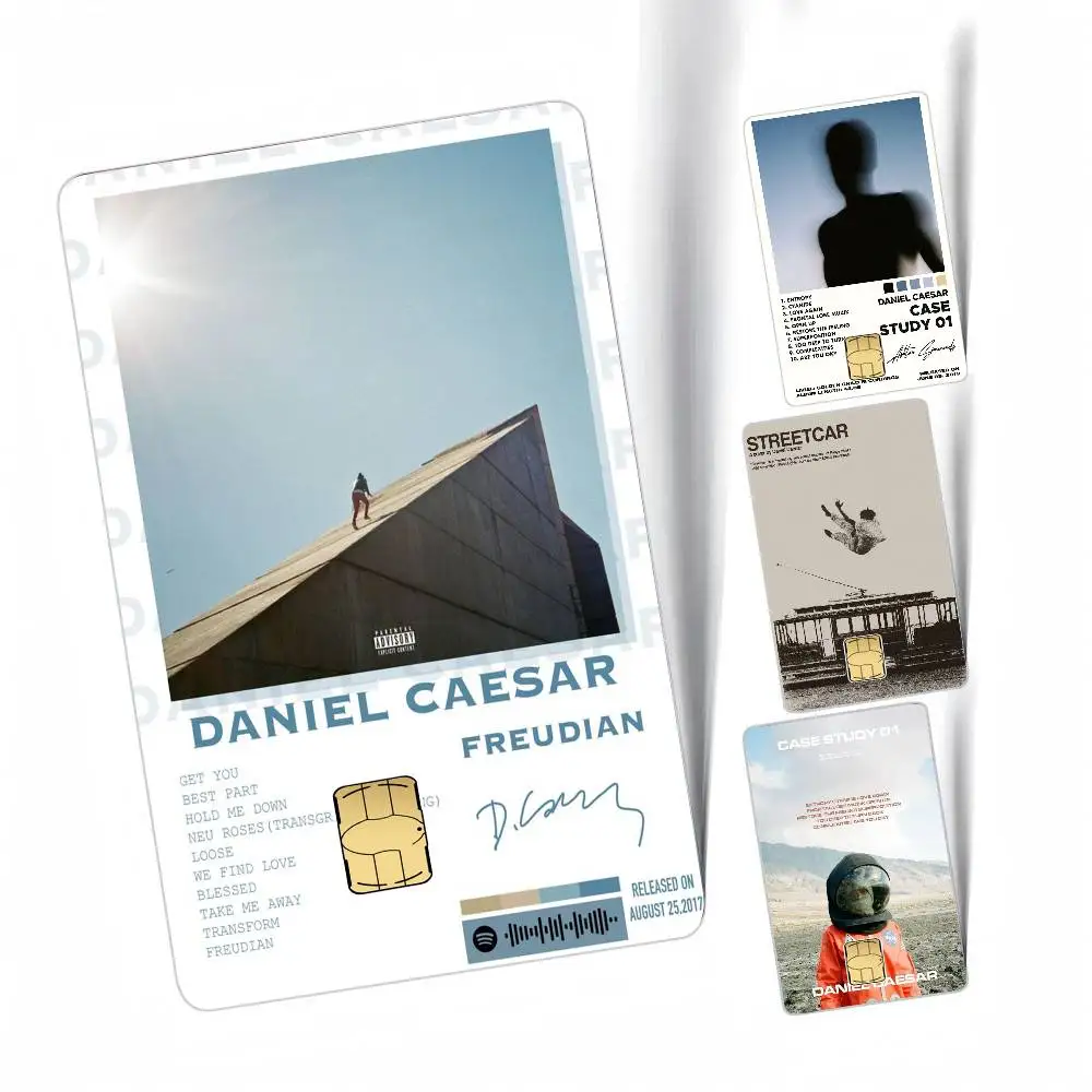 Popular Singer D-Daniel Caesar 4pcs 1Set Credit Debit Card Sticker Party Sticker Waterproof Small Chip Card Skin Sticker