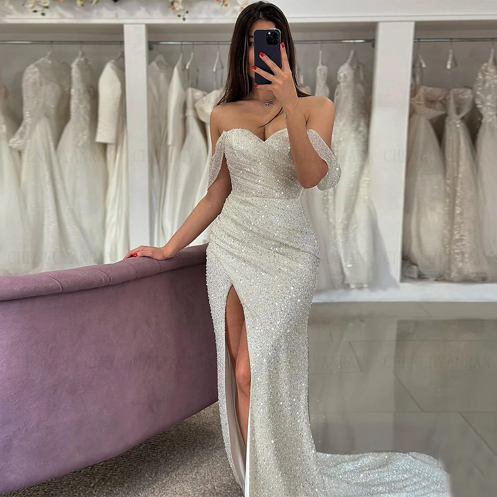 

Mermaid Exquisite Wedding Dresses Sweetheart Long Ivory Wedding Bride Dress Sequin Luxury Dress For Wome 2024 Vestidos De Novia