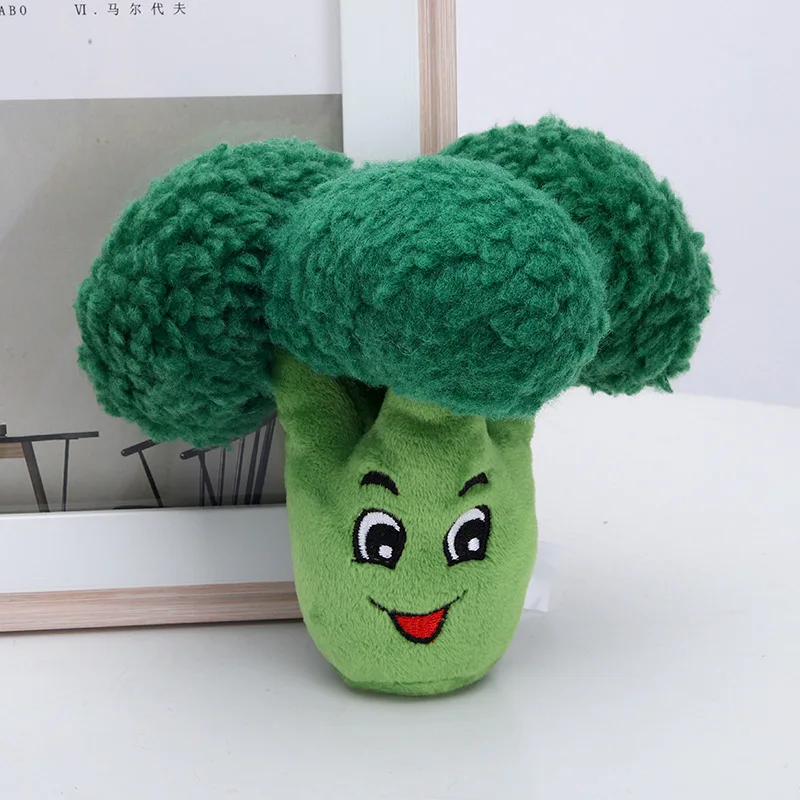 

New Cartoon Kawaii Vegetables Cauliflower Plush Toys Creative Fun Squeeze Will Squeak Plush Toys Children Decompression Gifts