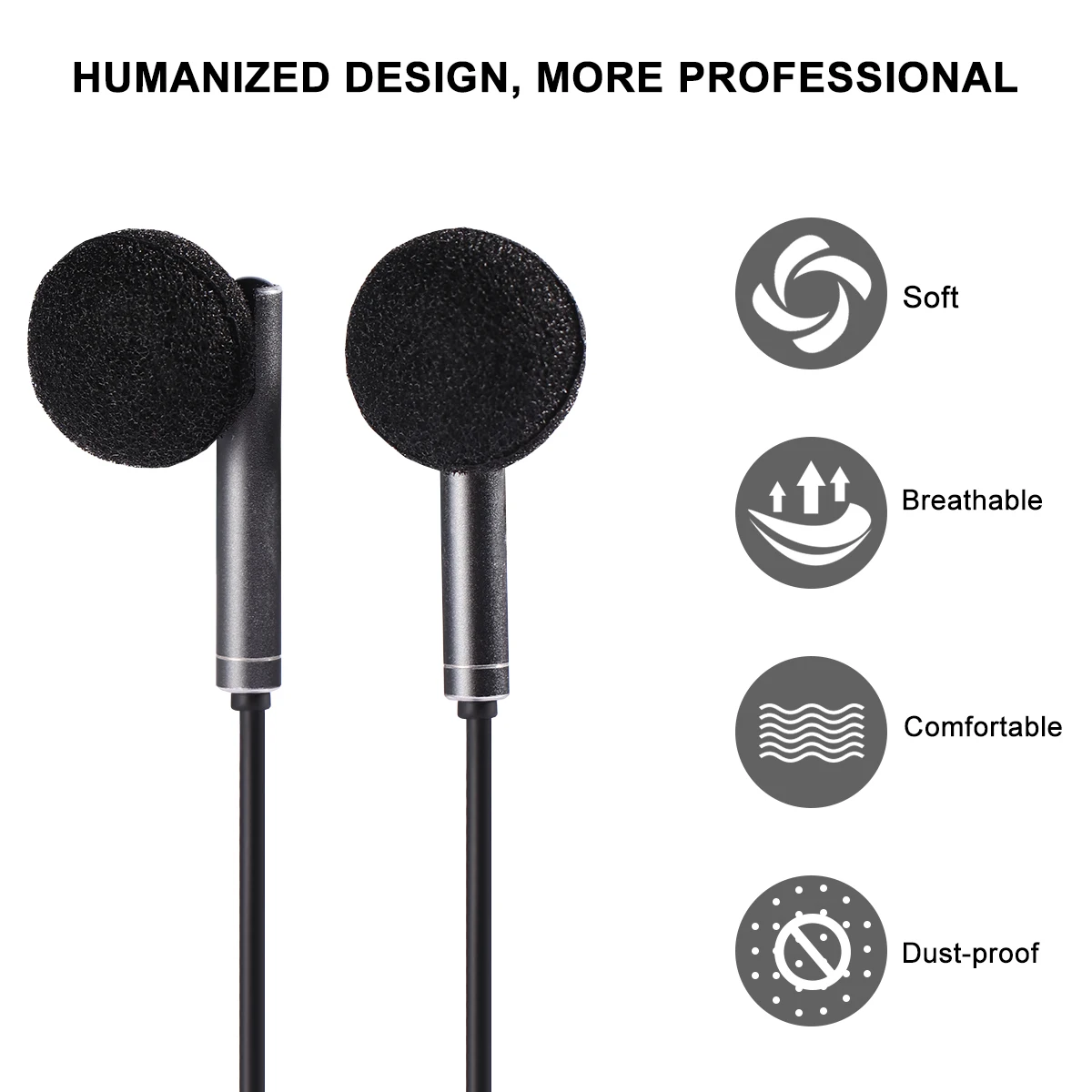 

15 Pairs Earphone Covers Black Protectors Replacement Tips 13-18mm Diameter Sound Leakage Prevention Comfortable Washable