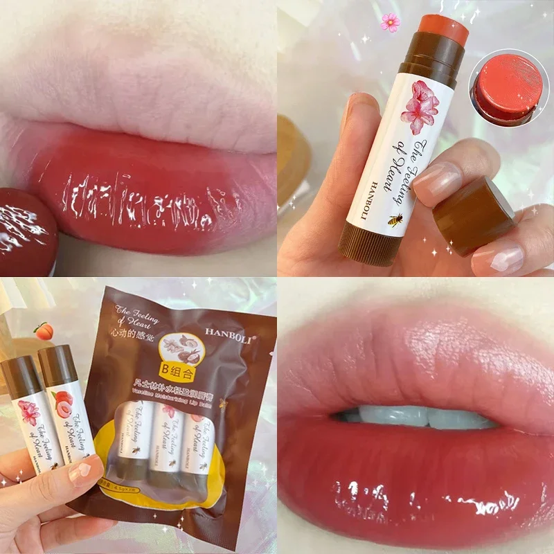 Fruit Color Change Batom, Natural Lip Gloss pêssego, Hidratante Reduzir Lip Lines, geléia Plump, Lábios Cuidados Cosméticos, 1Pc