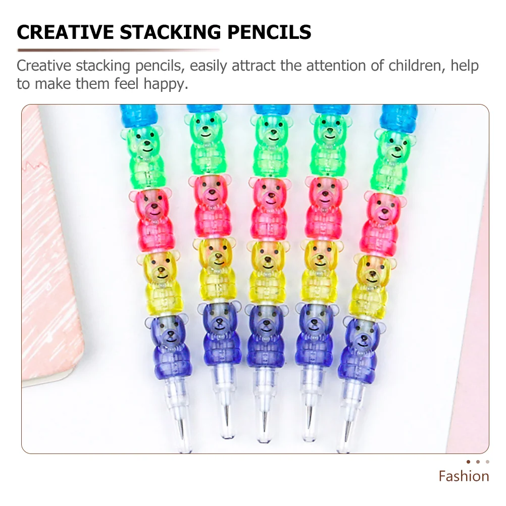 10 Pcs Mini Trim Pen Child Childrens Toys Lovely Shaped Stacking Pencils Plastic Birthday Party Favor