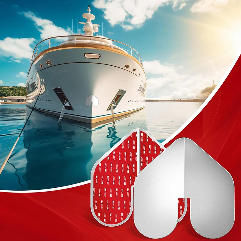 1 Pcs Bow Guard for Boats- Stainless Steel Boat Bow Protector Notched- Bow Keel Guard with Adhesive for Protection Boats