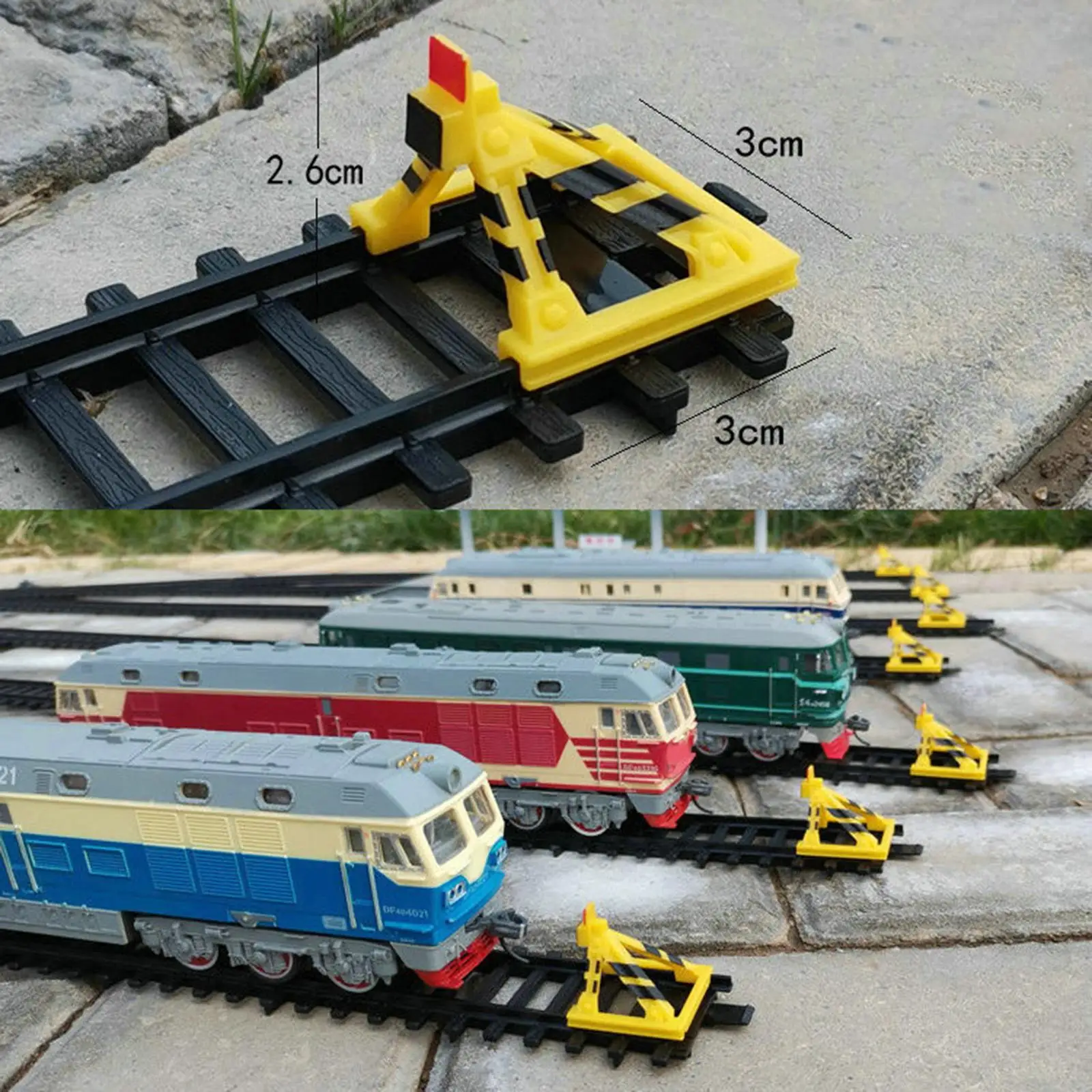 

34 Pieces Ho Model Train Track Diorama Building for Fairy Garden