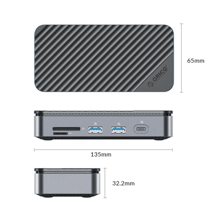 ORICO DPM2P9 M.2 Hard Disk Cassette With 10 in 1 HUB Multifunctional Docking Station