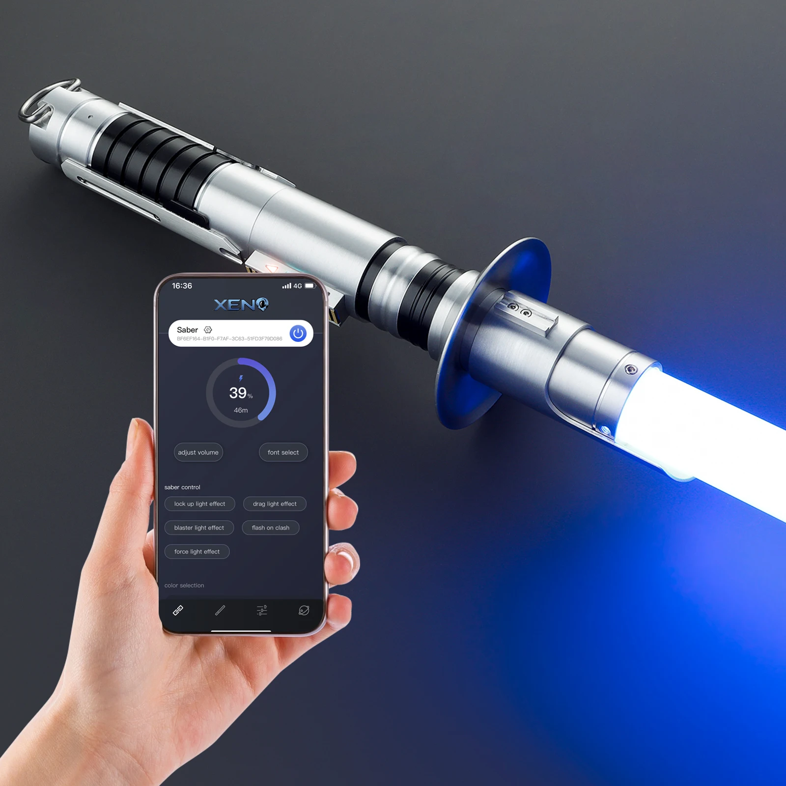 Dariensaber-Sable de luz Ezra Bridger, sable de luz con Bluetooth, cambio de Color infinito, sensible, oscilación suave, Xeno, duelos pesados