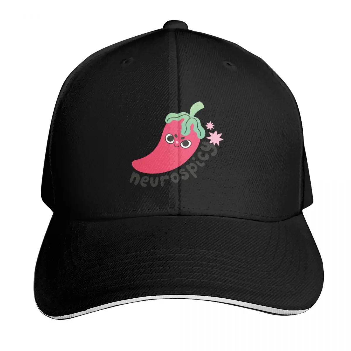 Neurospicy Chilli Pepper Baseball Cap Outdoor Golf Running Hiking Summer Beach Travel Streetwear Hip Hop Trendy