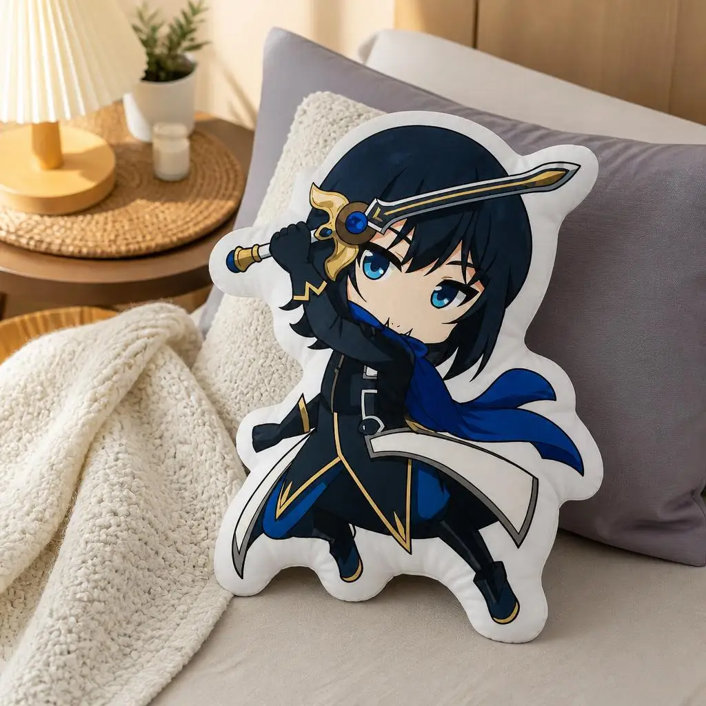 Shield Hero Eclair Anime Knight Fantasy Isekai Chibi Plush Pillow Cushion Stuffed Throw Pillow Home Decor Gift Sofa Bed