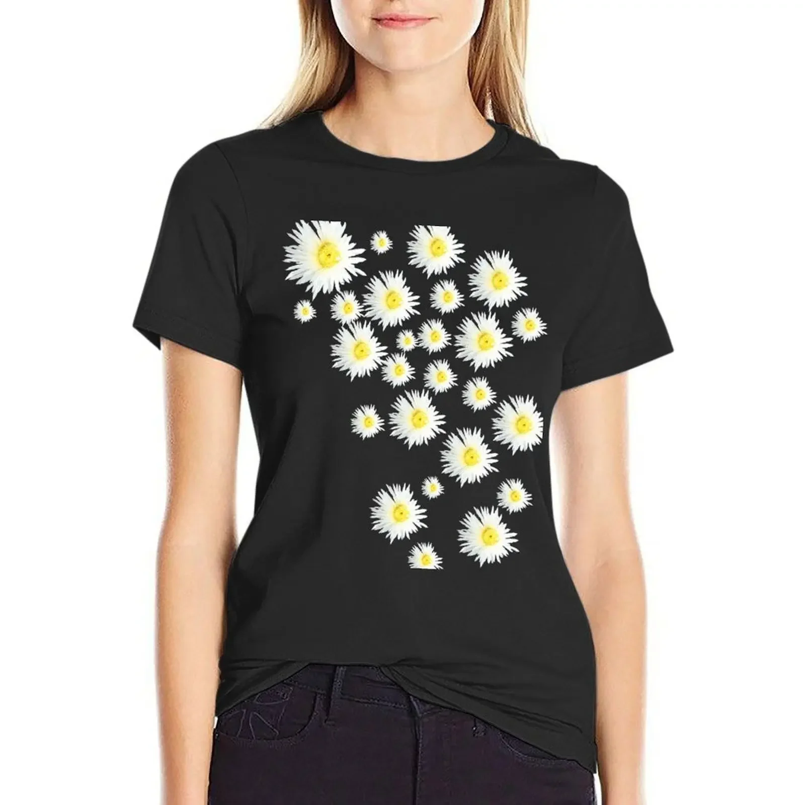 

White Flower - daisy like T-Shirt quick drying vintage clothes cute clothes T-shirt Women