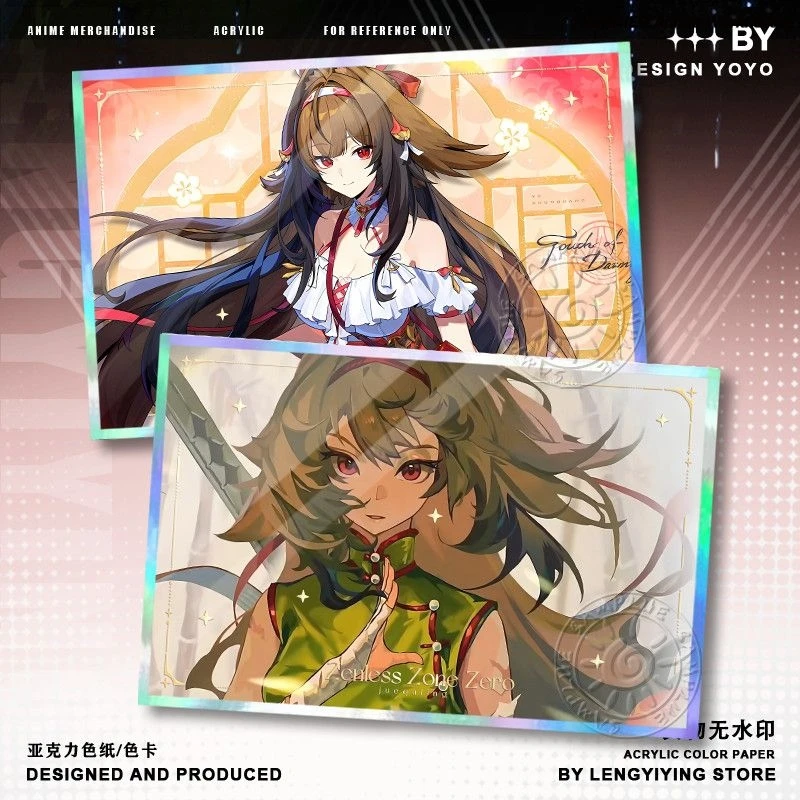 Game Zenless Zone Zero Wise Ye Shunguang Jane Doe Acrylic Shikishi Signature Card Decoration Cospaly Colored Paper Ornament view 4