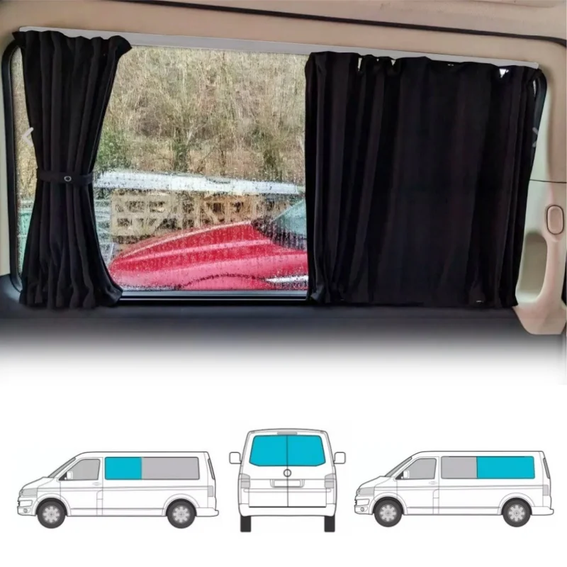 Blackout Fenster Vorhang Kits Van Camper Seite Mitte Scheune Tür Privercy Schutz Vorhänge Für VW Transporter T5 T6 T6.1