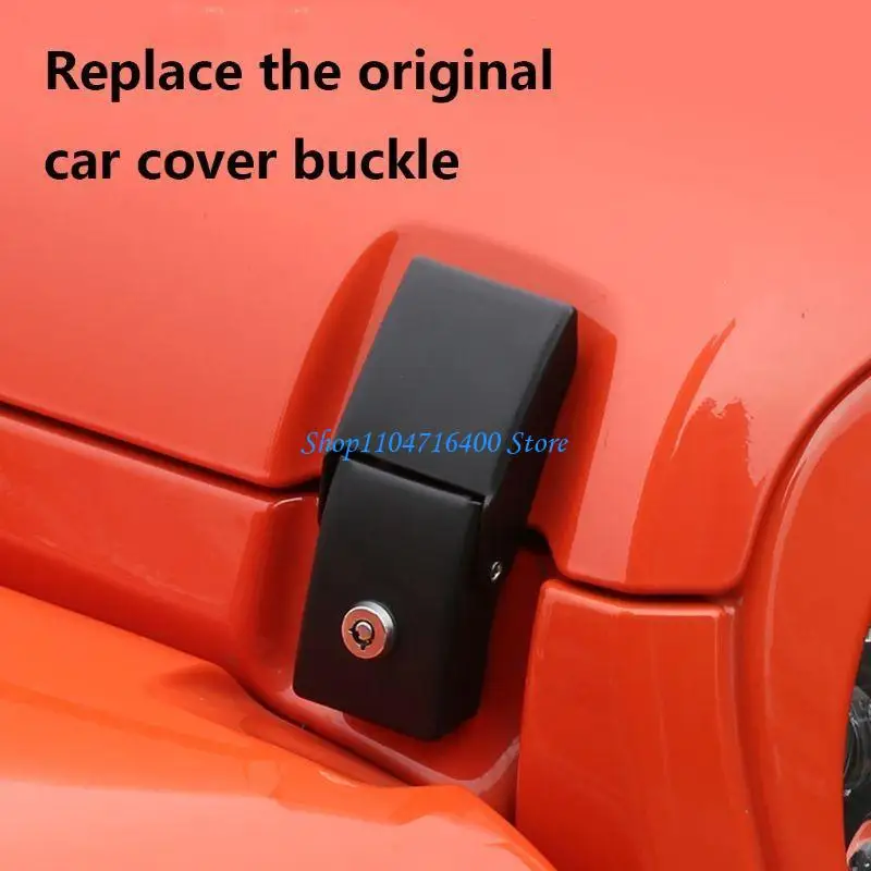 

y1gd Suitable with for Wrangler 2018 2019 Chrome Engine Lock Hood for Latch Catch Cover ABS Exterior Second Generation Car