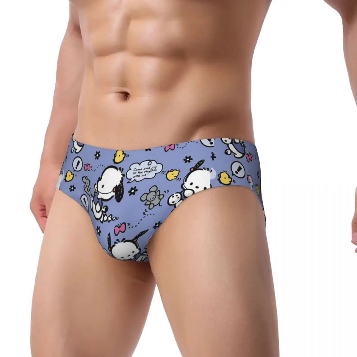 Custom Pochacco Pattern Men\'s Briefs Panties Men Comfort Underwear Underpants