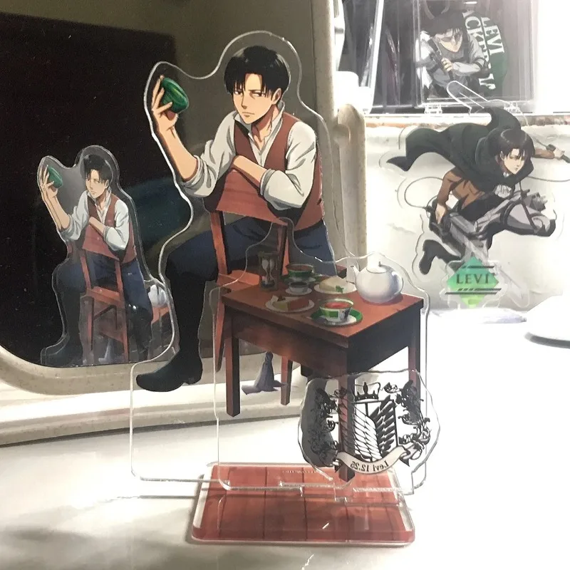 Levi Ackerman Acryl Stand Figuur Aanval op Titan Anime Perifere Cartoon Originaliteit Delicaat Desktop Combinatie Ornament