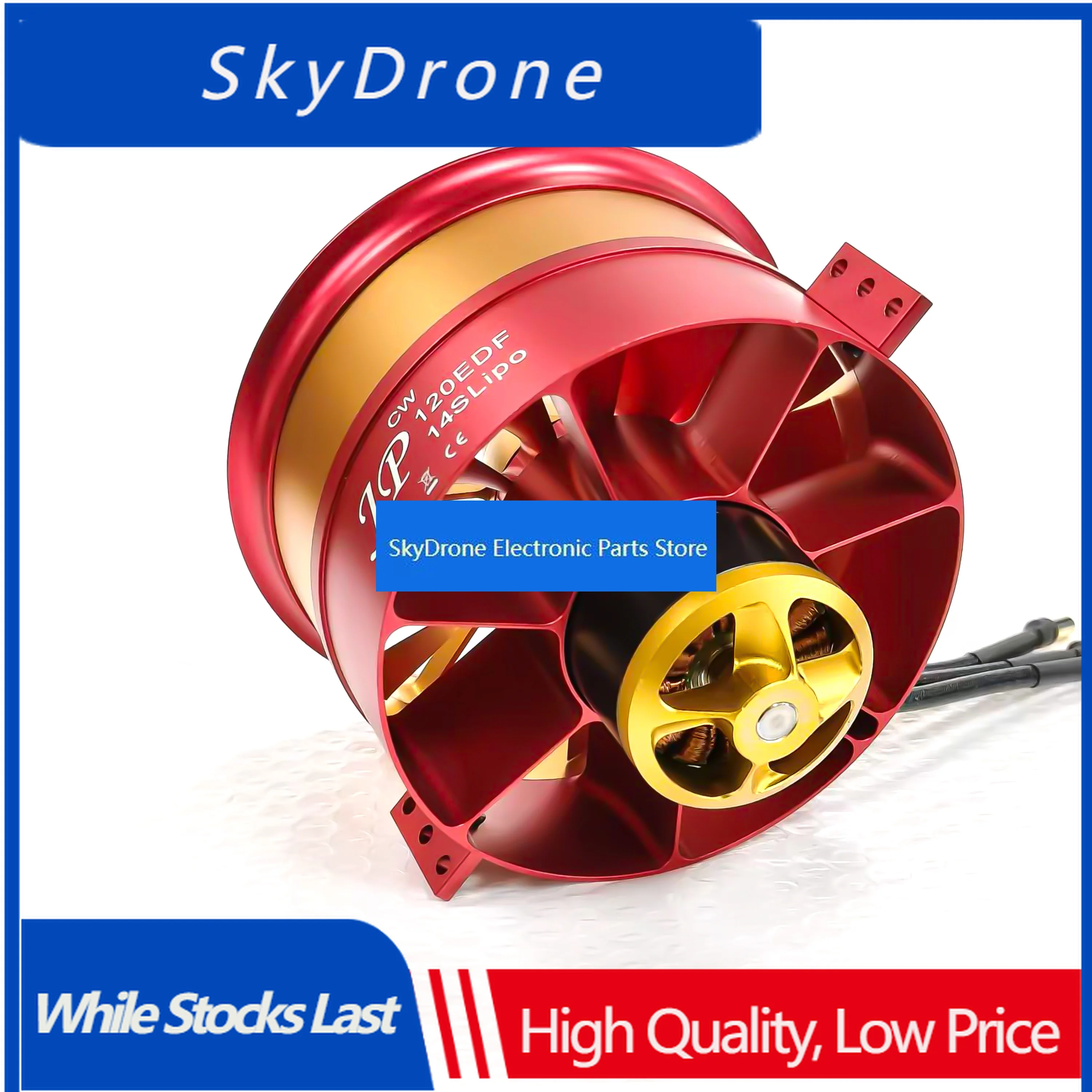SkyDElJP Metal EDF Ducted Fan 90mm/105mm/120mm EDF 12Blades 4s-6s Lipo Motor Electric For RC Multirotor Helicopter Drone Fixed-w