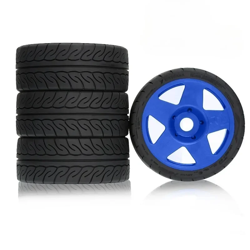 4 stuks 110mm 1/7 1/8 RC Rally Off-Road Buggy Banden Wiel 17mm Hex voor 1/7 KM Rally WRC Citron C3 MJX Hyper Go 7303 7304