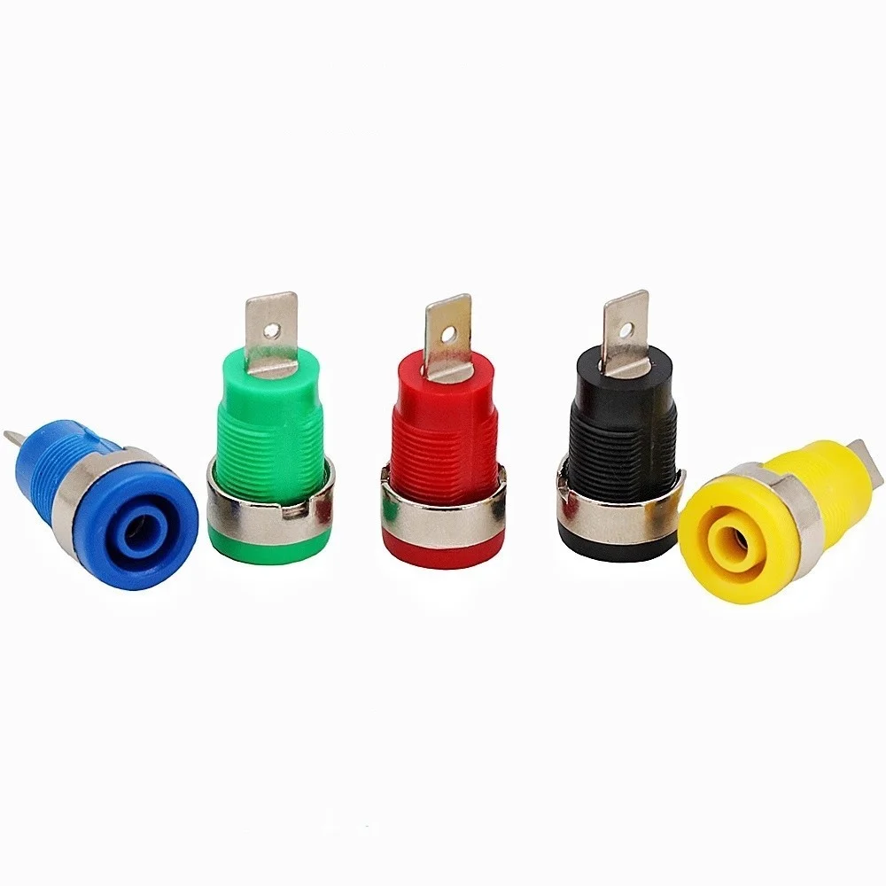pcs 4mm 32A  Insulation safety Banana terminal Terminal wire connector Panel test plug banana jack