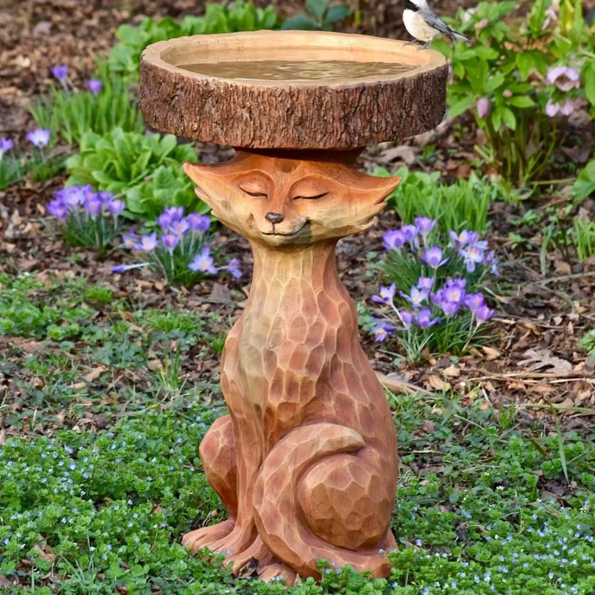 Garden animal resin bird feeder hummingbird bathtub outdoor decorative ornaments sculpture resin crafts.Outdoor decoration