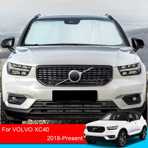 볼보 XC40 2018-2025 용 자동차 차양 UV 보호 사이드 윈도우 커튼 썬 쉐이드 바이저 프론트 윈드 실드 내부 액세서리