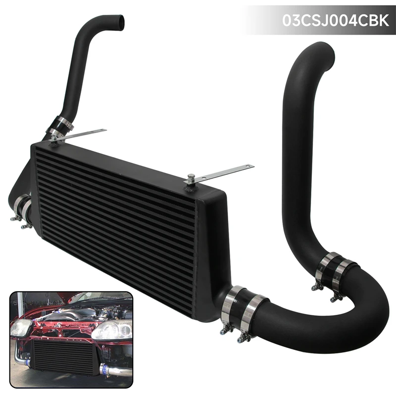 FMIC Turbo Intercooler Kit Fit For Toyota Supra JZA80 2JZGTE 2JZ Turbo 93-98 Black