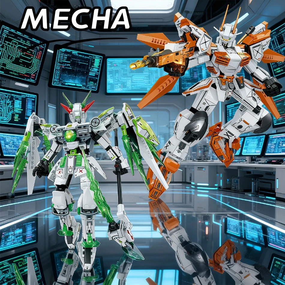 

New Technical Steel Mecha Building Block Mechanical Armor Robot Figure Bricks Assembled Model Boy Educational Toy Birthday Gifts