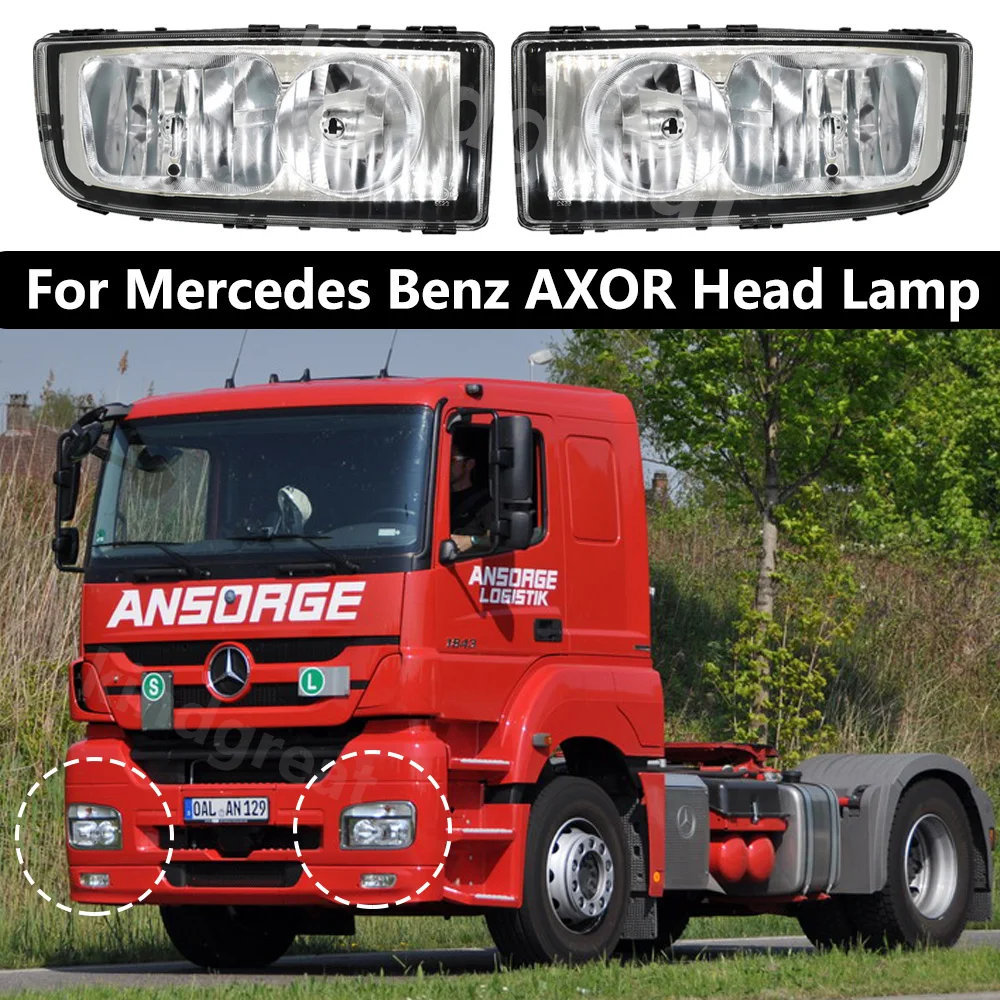 1PCS 24V European Truck Body Parts Head Lamp Light fit For Mercedes Benz AXOR 9408200261 9408200161