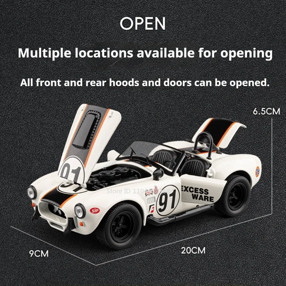 Maßstab 1:22 Cobra 993 Automodell Spielzeug Metallkarosserie Kunststoffchassis Supersportwagen Türen Öffnen Sound Licht Modelle Sammlerstücke Ornamente