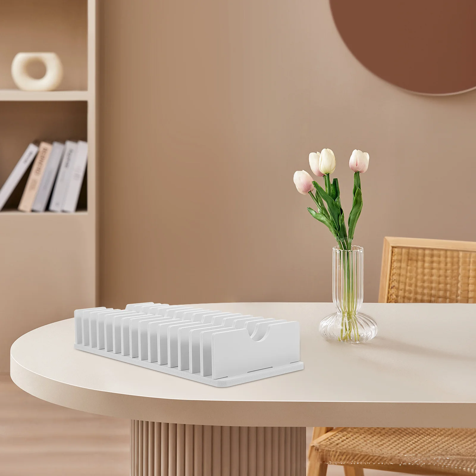 

Multifunctional Pvc Cell Storage Rack Classroom Phone Holder Calculator Box Lightweight Mobile Phone Stand Office