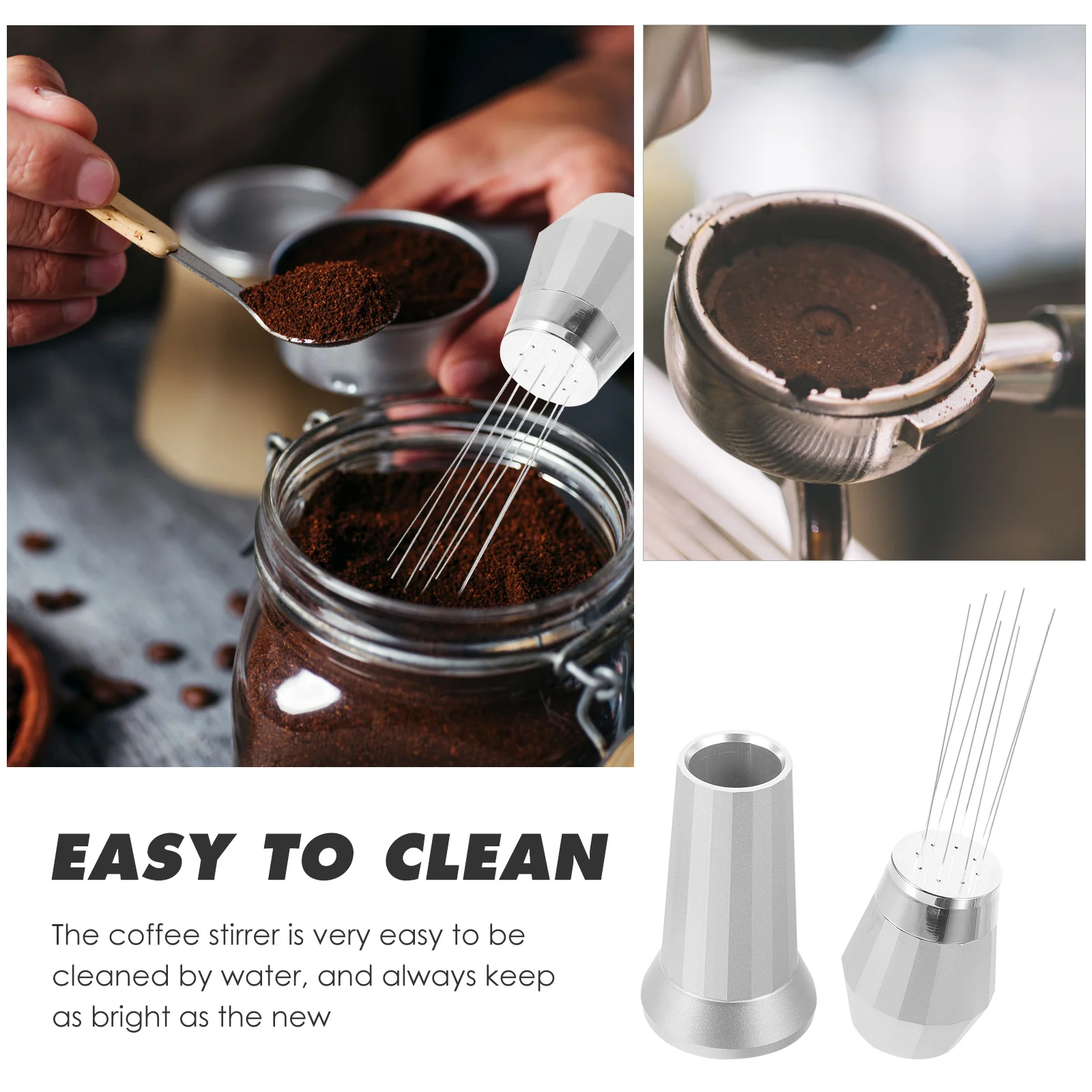 

Coffee Cloth Powder Needle Pure Taste Espresso Stirrer Tool Concentrate Café Use Mixer Strriers Aluminum Alloy for