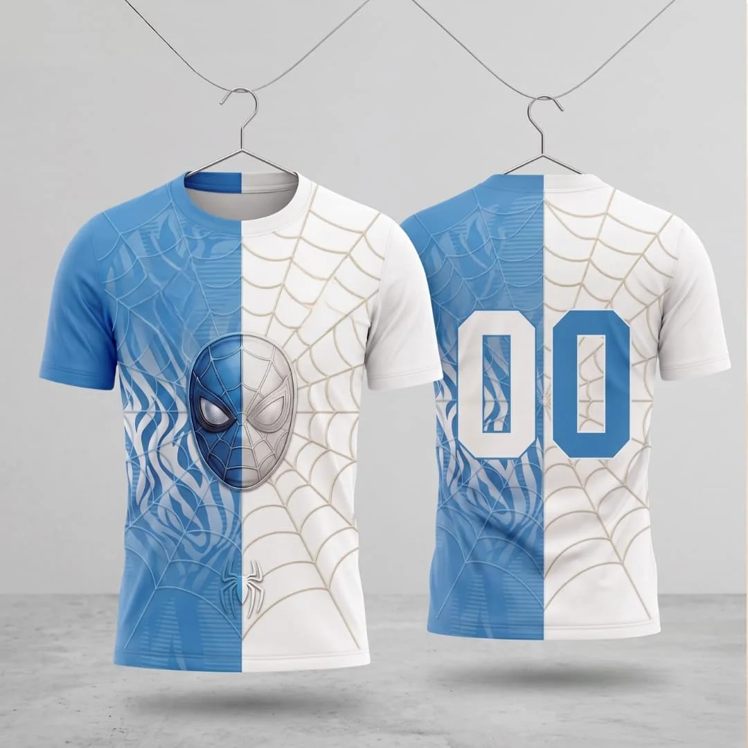 2026 Superhelden-Spinnen-Print 3D-Druck Herren Kurzarm Schnelltrocknendes Fitness-T-Shirt Rollenspiel-Kleidung Oberteil Familien-Set – Detail 7