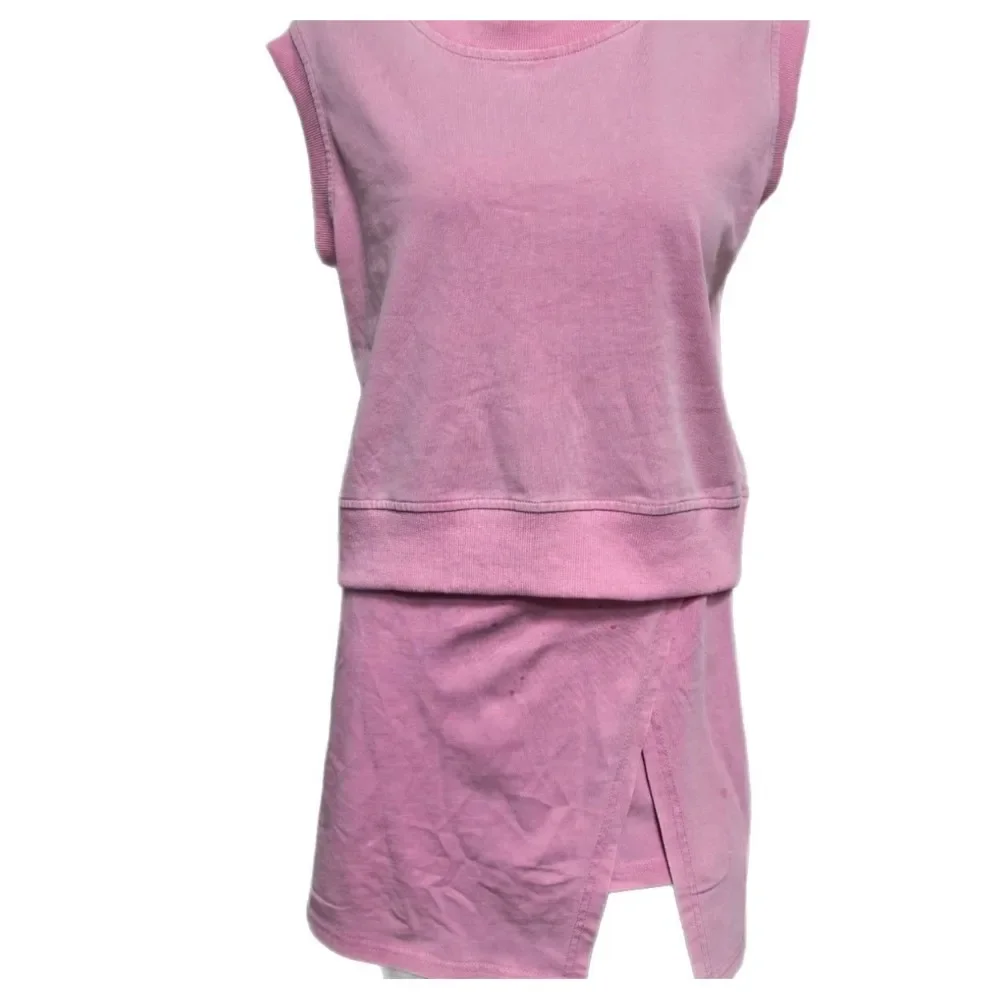 CPSYMYM Fashion Pure Cotton Sleeveless T-shirt Shorts Set For Women's New Summer Casual Loose Sporty T Shirt And Shorts Set Fema