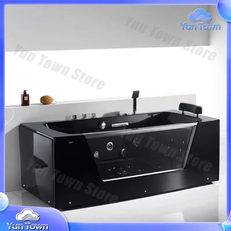 Bathtub for Large Shower Bathroom Indoor Spa Double-Sided Skirt Whirlpool Tub with Shower for Modern Home Bathroom Remodeling