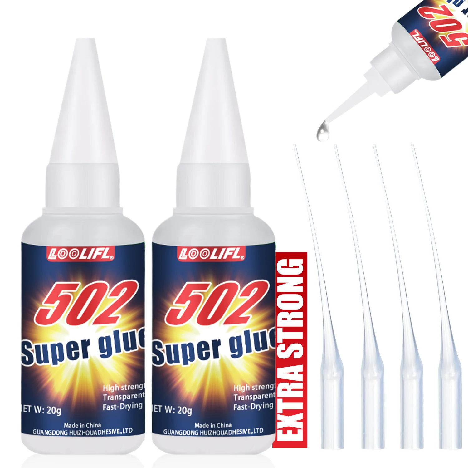 loolifl-1-8pcs-20g-502-super-cola-de-secagem-rapida-cianoacrilato-instantaneo-para-couro-borracha-madeira-metal-adesivo-liquido-de-forte-ligacao
