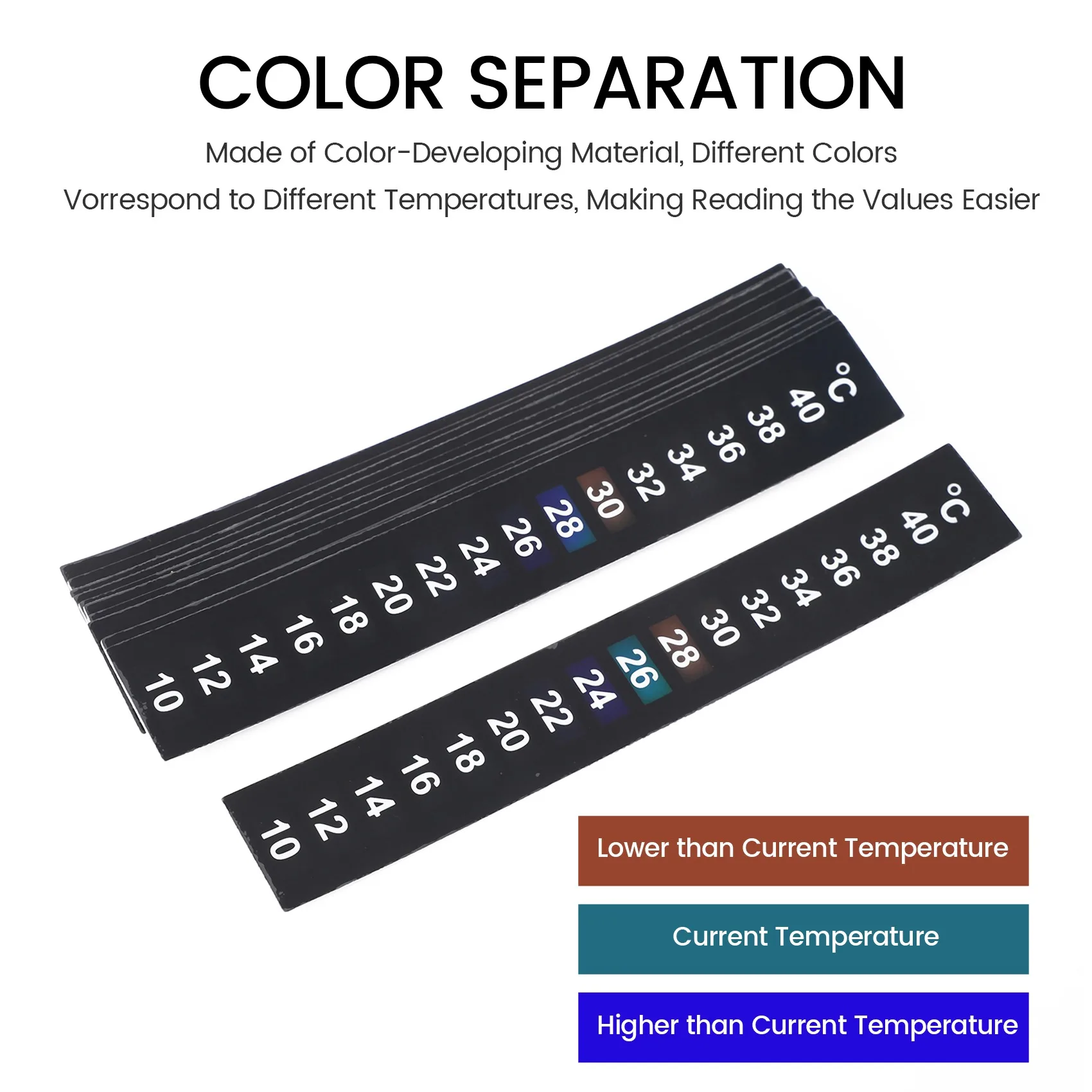 REST 12Pcs Portable Fish Tank Aquarium Stick-on Thermograph Temperature Measure Celsius Thermometer Sticker