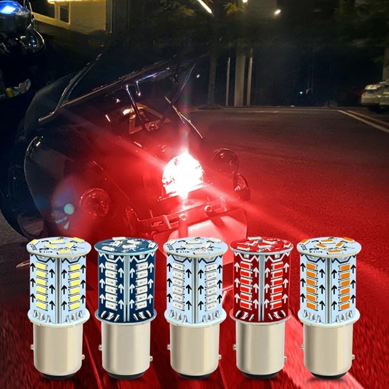 1Pcs Strobe Brake Light LED Bulb Car Tail Stop Turn Signal Reversing Parking Lamp 12V 1157 Flashing Lamps For Auto Motorcycle