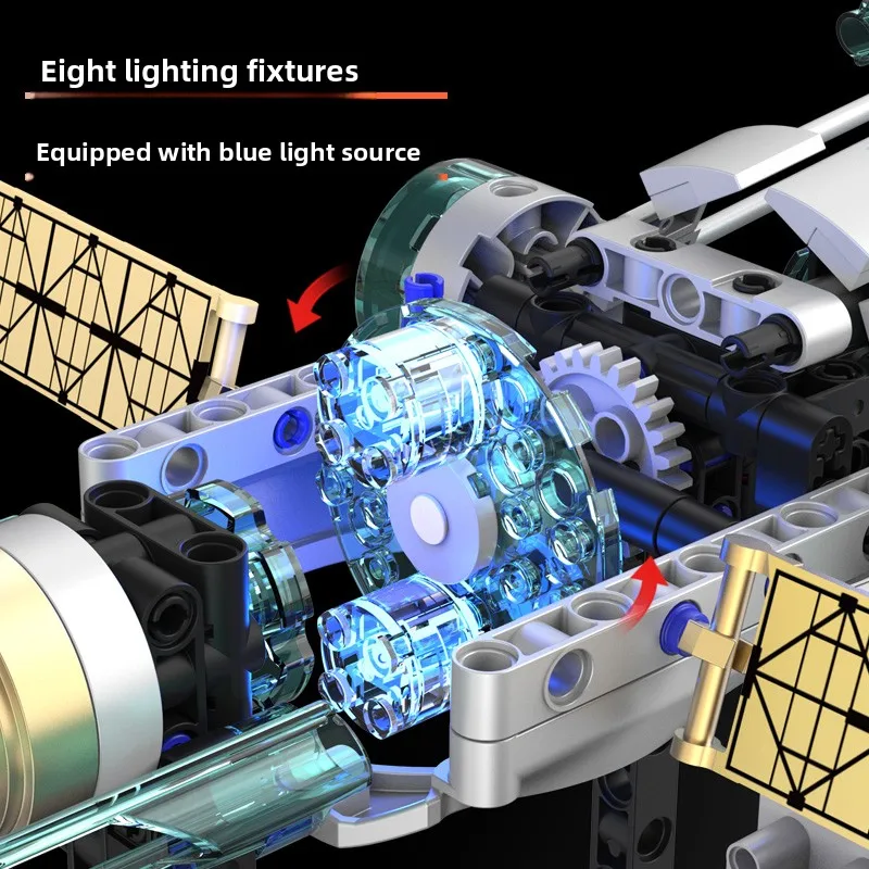 Luft- und Raumfahrt Modell Montage Kit DIY Orion Raumstation Baustein Elektrische Modell Pädagogisches Modell Spielzeug Desktop Ornament