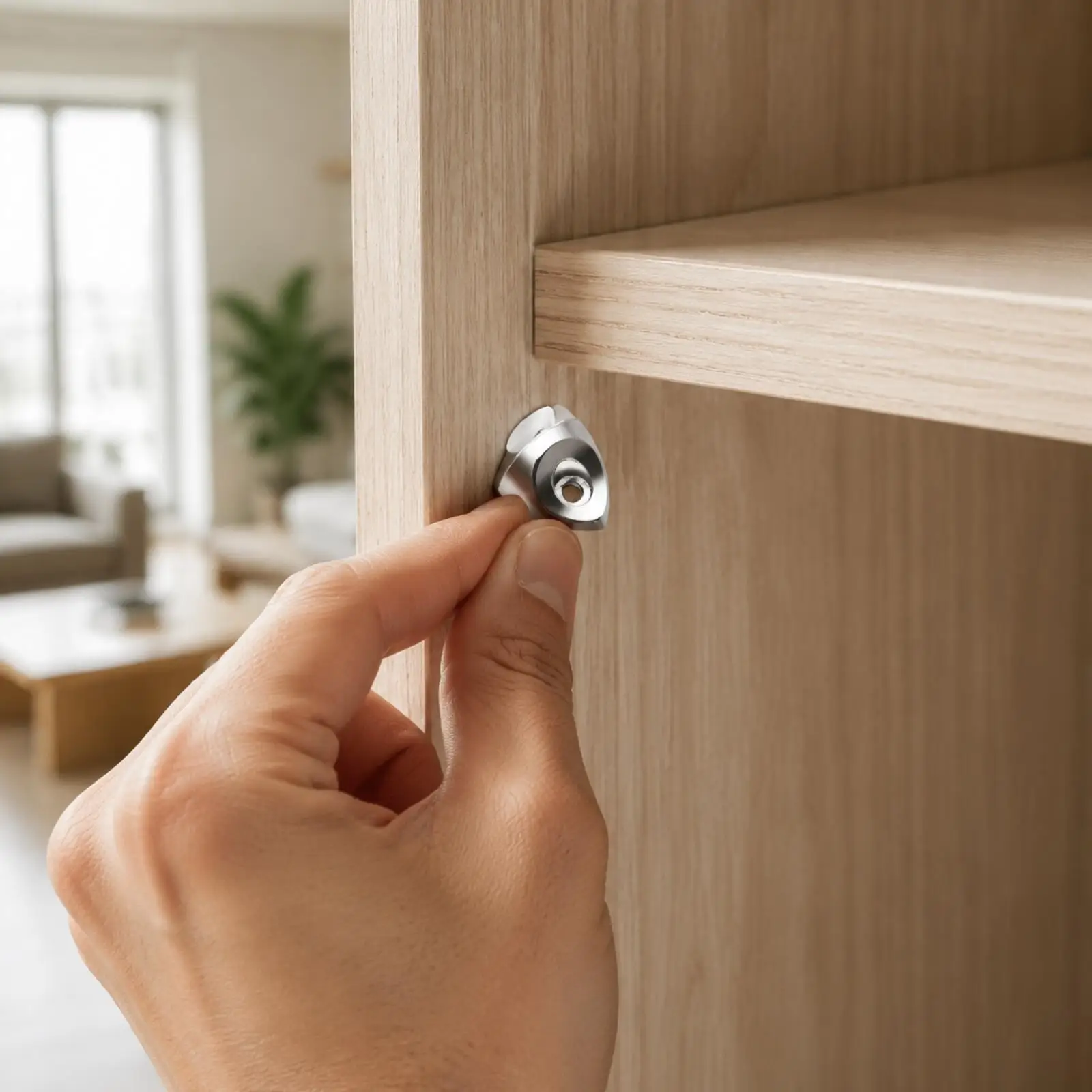 Heavy Duty Alloy Shelf Bracket with Silicone Suction Pad for Cabinet Wardrobe Bookcase Storage Support