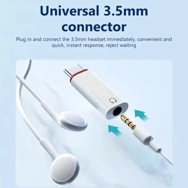 Type c To 3.5mm Earphone Adapter 3.5 Jack USB C Audio Converter for iPhone 15 Samsung USB C to 3.5mm Headphone Connector