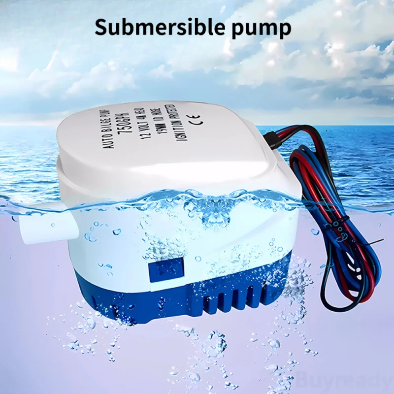 12V/24V 750/1100GPH Automatic Bilge Pump DC Submersible Water Pump for Boat Marine Yacht RV