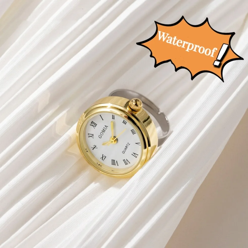 Couple Watches Couple Watch Ring Creative Round Mini Finger Ring Watch Gift Quartz Watches Men