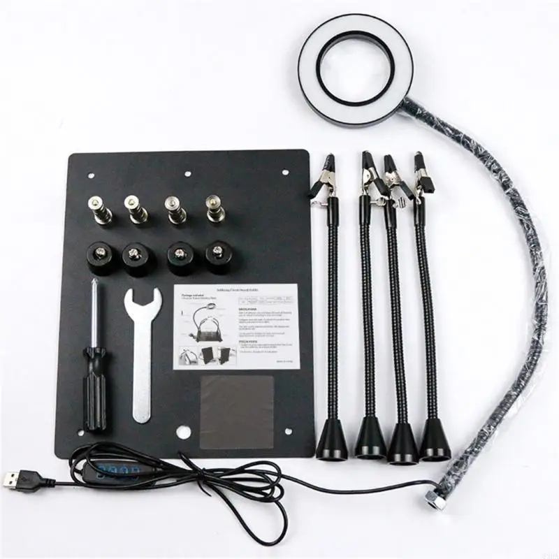 63HA Helping Hands Soldering Aid Clamp For Precise Repair & Stability Gooseneck Arm