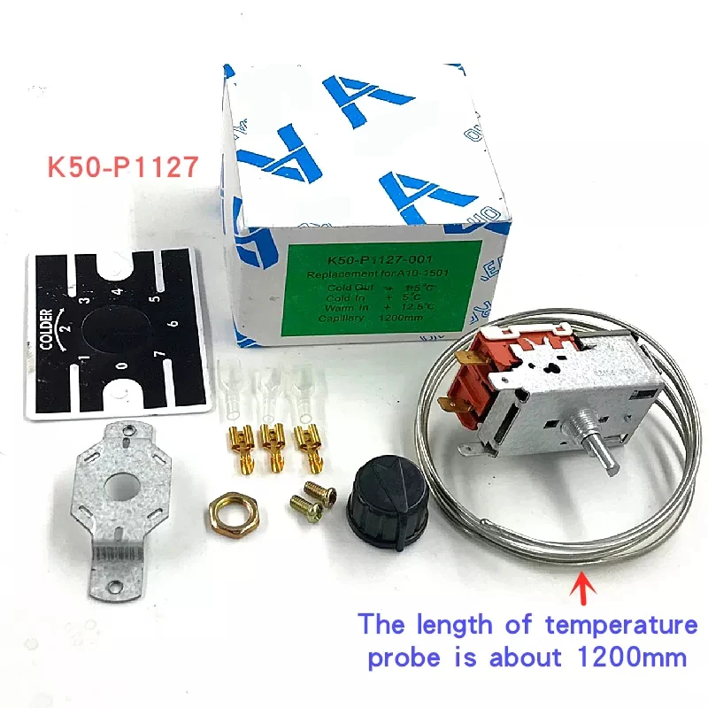 K50-P1127 Temperature Controller Freezer Temperature Controller Refrigerator Temperature Controller Thermostat Switch AC 220V