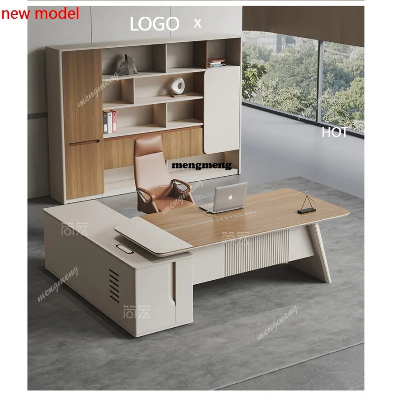 H132 Supervisor Office Desk and Chair Combination President Taiban Desk Light Luxury Boss General Manager Desk