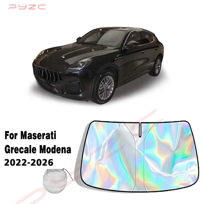 Parasol para Parabrisas de Coche Maserati Grecale Modena 2022-2026, Cubierta para Ventana Delantera, Visera Protectora Solar, Protección UV Interior para Automóvil
