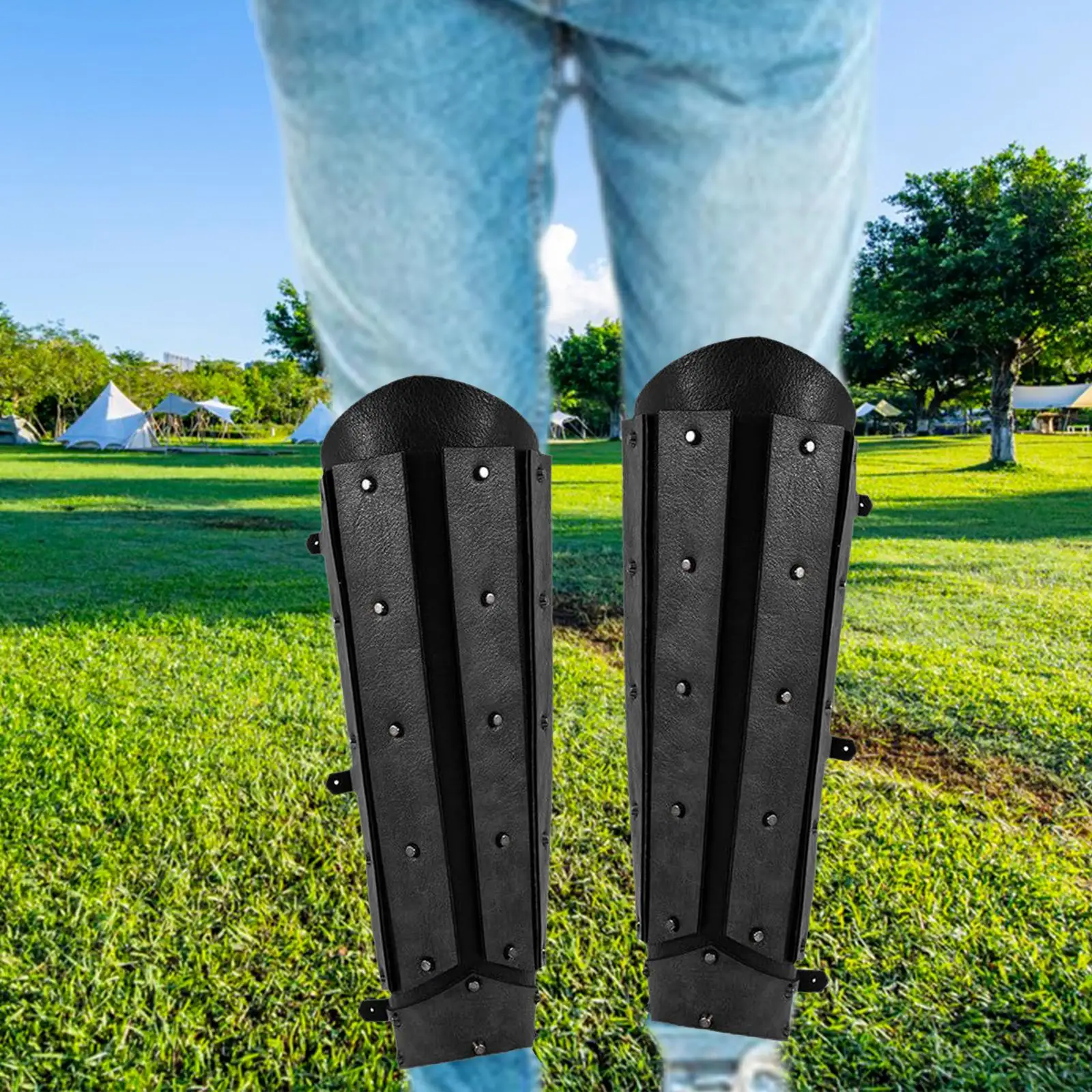 أغطية أحذية القراصنة للرجال من البولي يوريثان لعرض المسرح وأداء الحفلات باللون الأسود