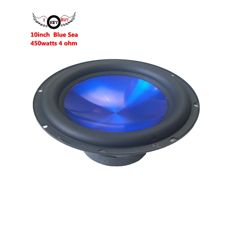 

1PC 10 Inch Car Audio Bass Subwoofer Round Sea Blue Cone 450W 4Ohm Loundspeaker Modified for Home Speaker Box