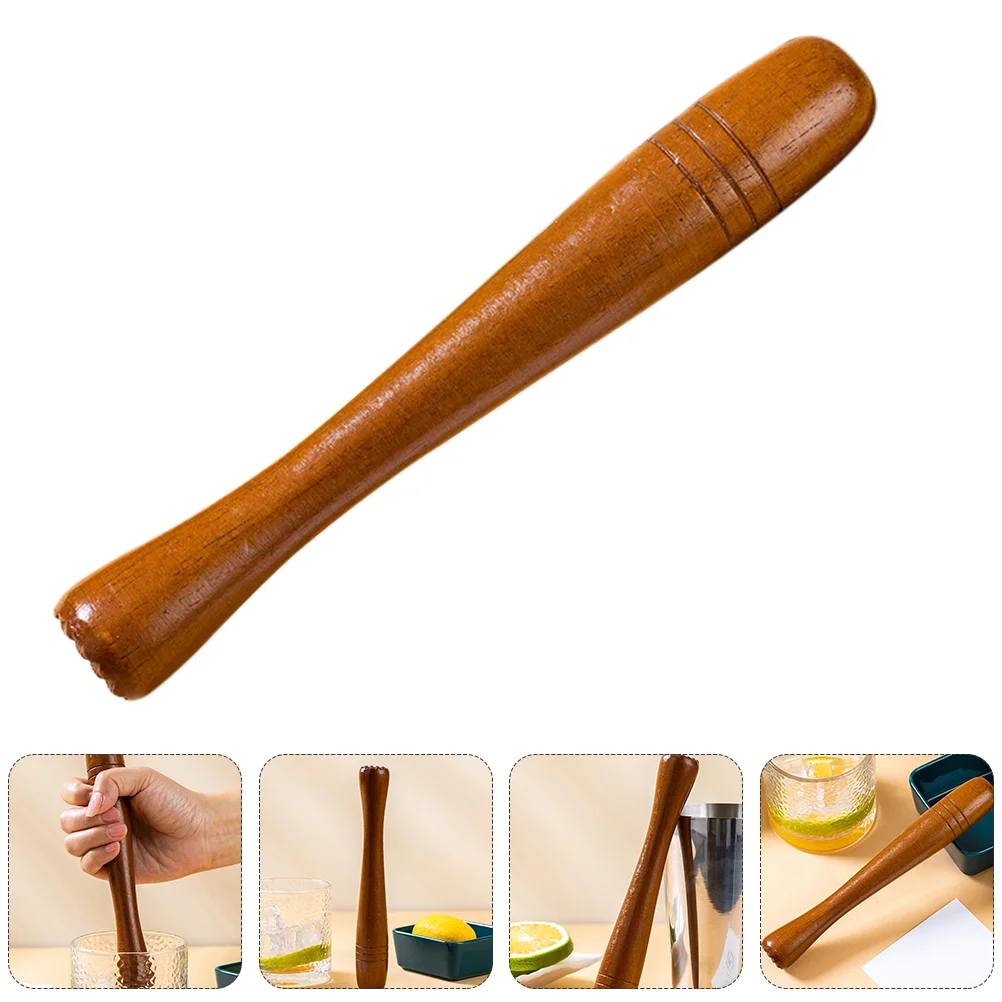 Pound Popsicles Wooden Ice Crusher Cocktail Muddler Drinks Spices Garlic Grinding Rod Food Masher Crushed Bar for Cocktails