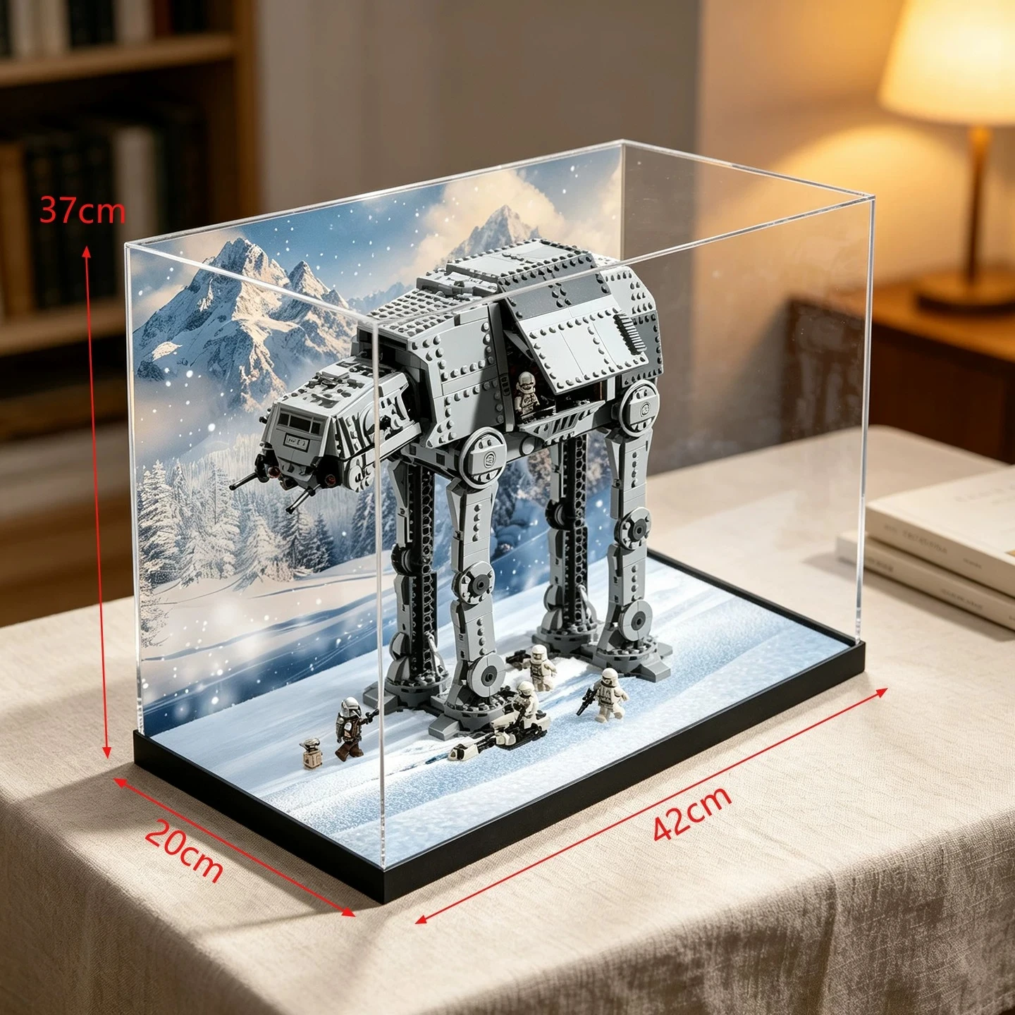 High‑Clear Acrylic Display Box For Lego 75454 AT‑AT Walker Model, Dustproof Storage Showcase, Model Not Included